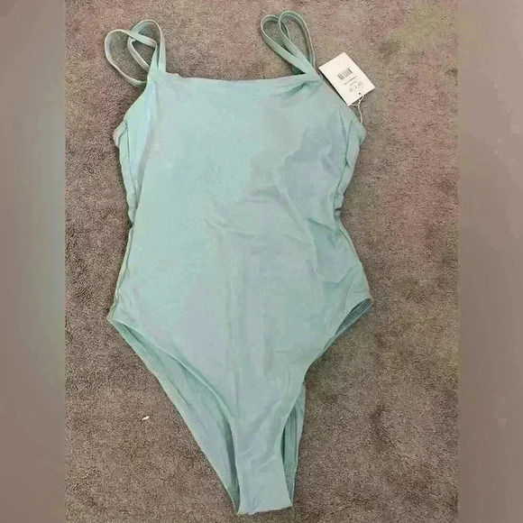 Andie Swim The Rockaway One Piece Swim Suit *Light Blue Medium - Picture 3 of 6
